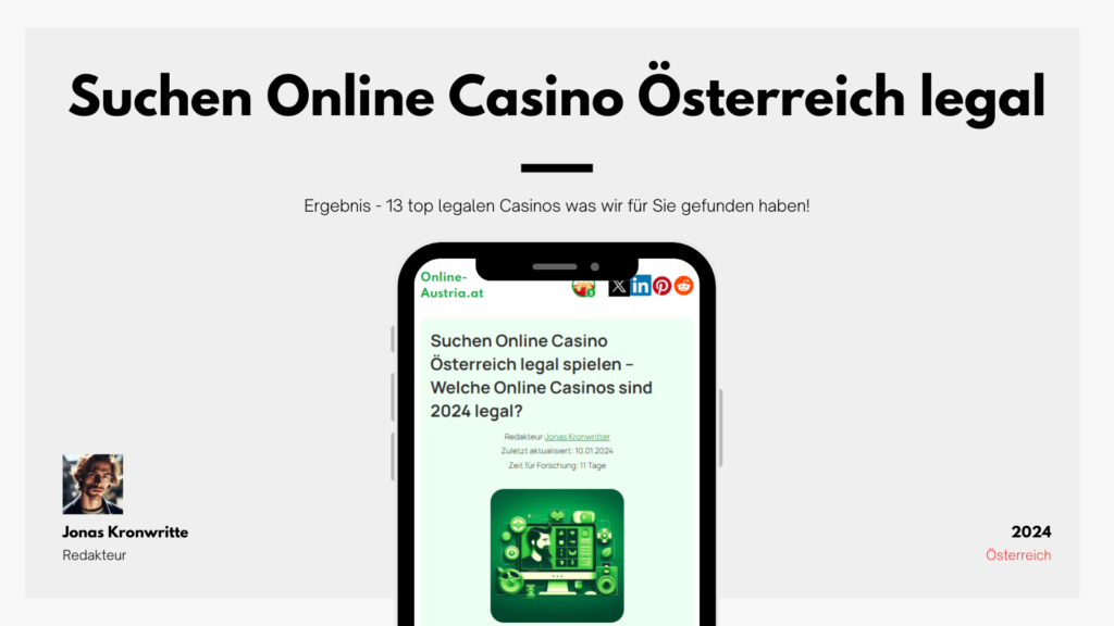 Suchen Online Casino Österreich legal 2024