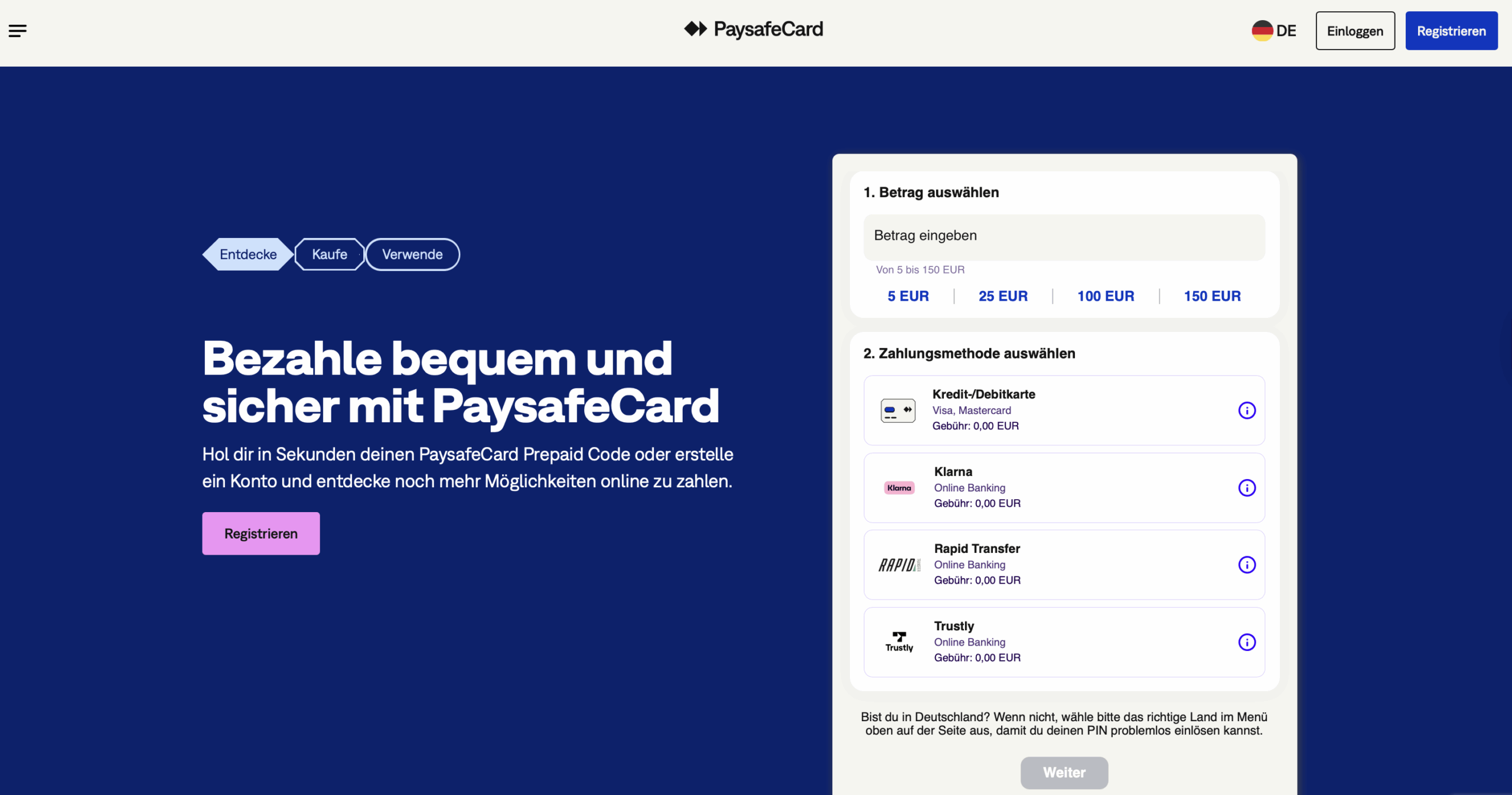 Online bar bezahlen kannst PaysafeCard